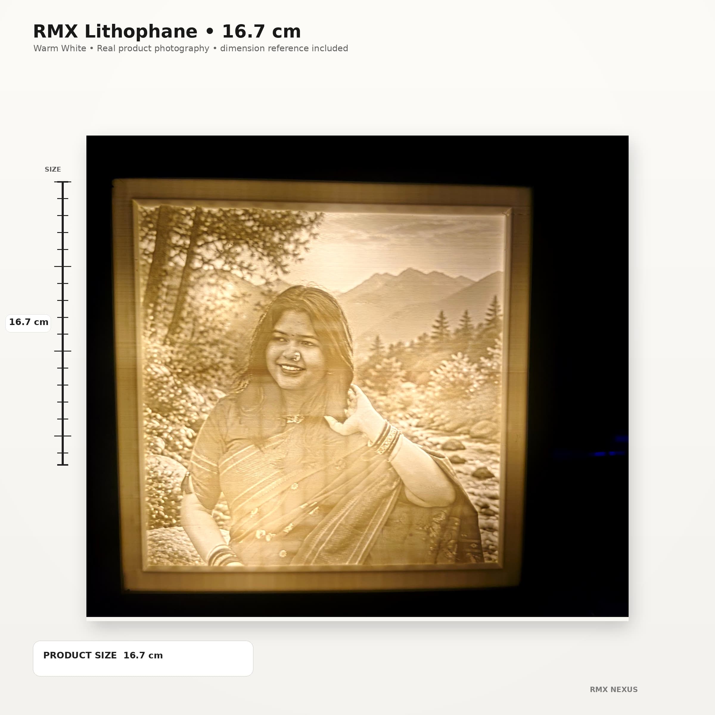 Illuminated personalized lithophane lamp
