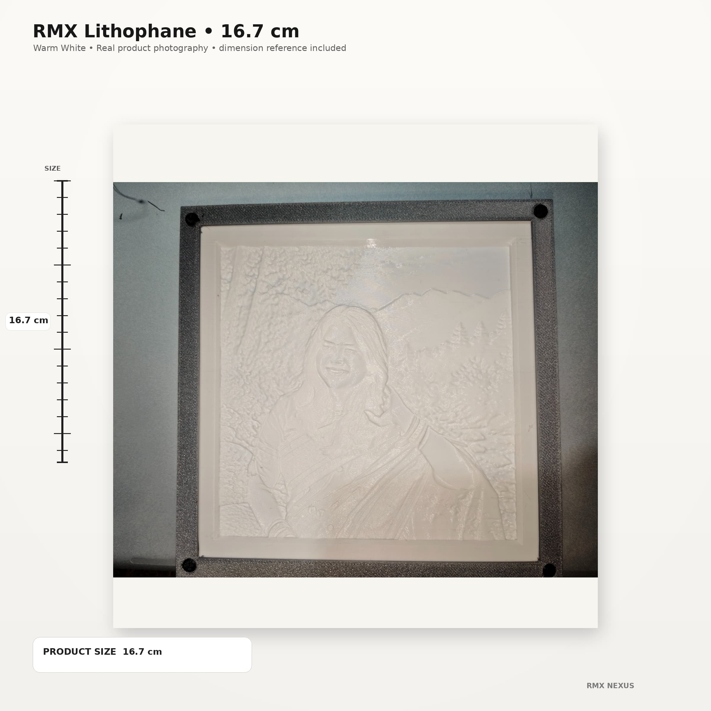 Lithophane lamp size reference